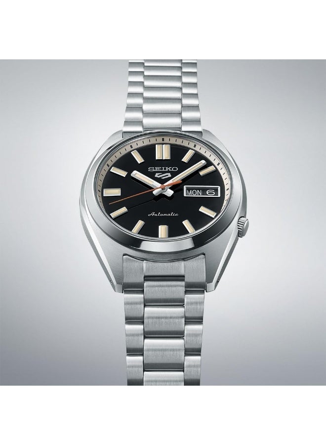 Seiko Stainless Steel Analog Black Dial Men's Watch-SRPK89K1, Band Color-Silver - Image 5