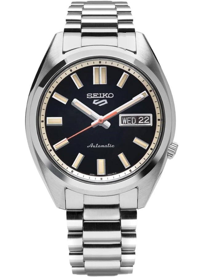 Seiko Stainless Steel Analog Black Dial Men's Watch-SRPK89K1, Band Color-Silver - Image 2