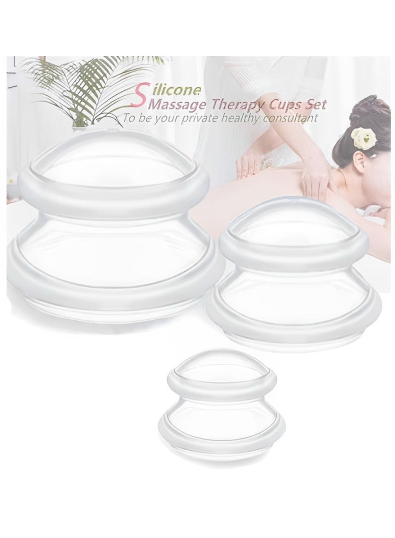 3 Sizes Cupping Therapy Set-Professional Cupping Therapy Studio and Household Silicone Cupping Set, Stronger Suction, Suitable for Myofascial Massage, Muscle, Nerve, Joint Pain - Image 1