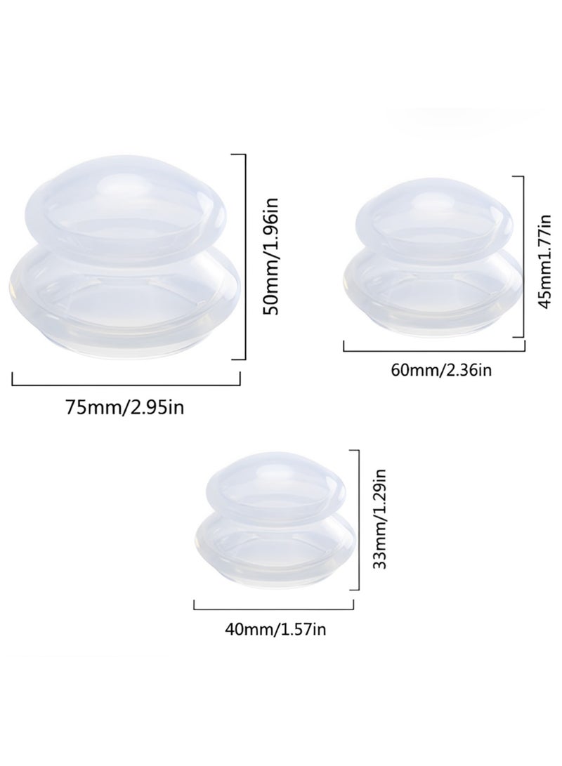 3 Sizes Cupping Therapy Set-Professional Cupping Therapy Studio and Household Silicone Cupping Set, Stronger Suction, Suitable for Myofascial Massage, Muscle, Nerve, Joint Pain - Image 2