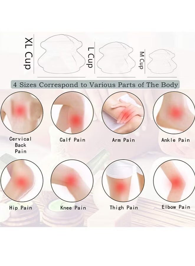 3 Sizes Cupping Therapy Set-Professional Cupping Therapy Studio and Household Silicone Cupping Set, Stronger Suction, Suitable for Myofascial Massage, Muscle, Nerve, Joint Pain - Image 4