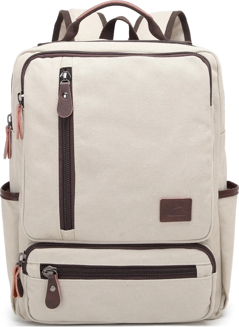 C-Active Canvas Fabric Large Size Backpack 1260 Beige