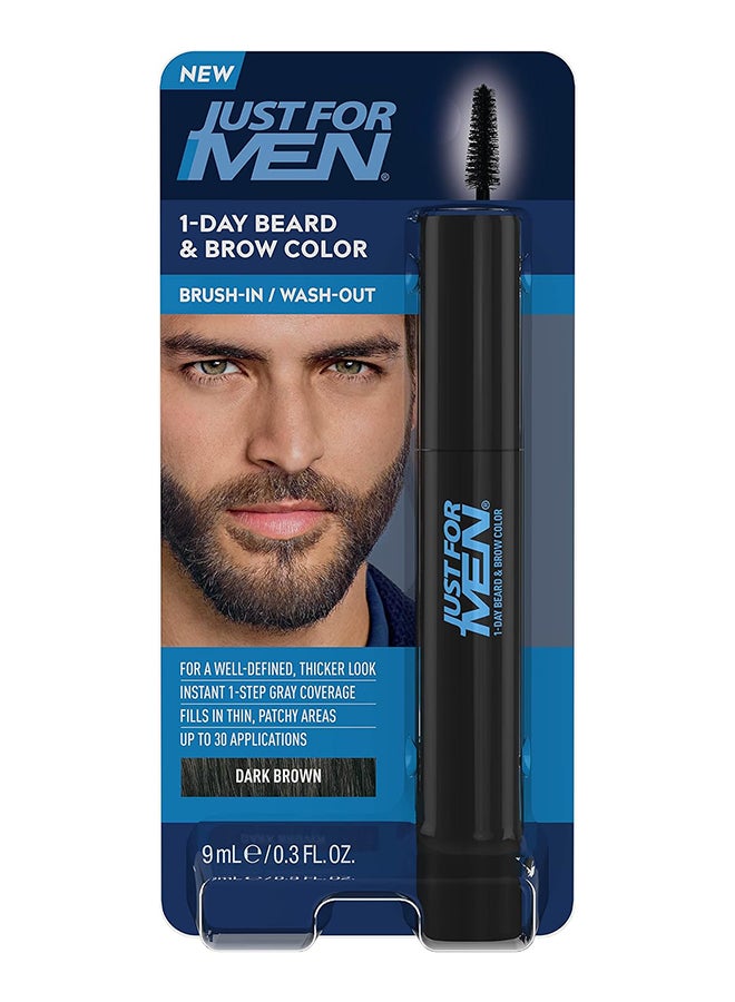 Just For Men 1-Day Beard and Brow Color Dark Brown 9Ml - Image 1