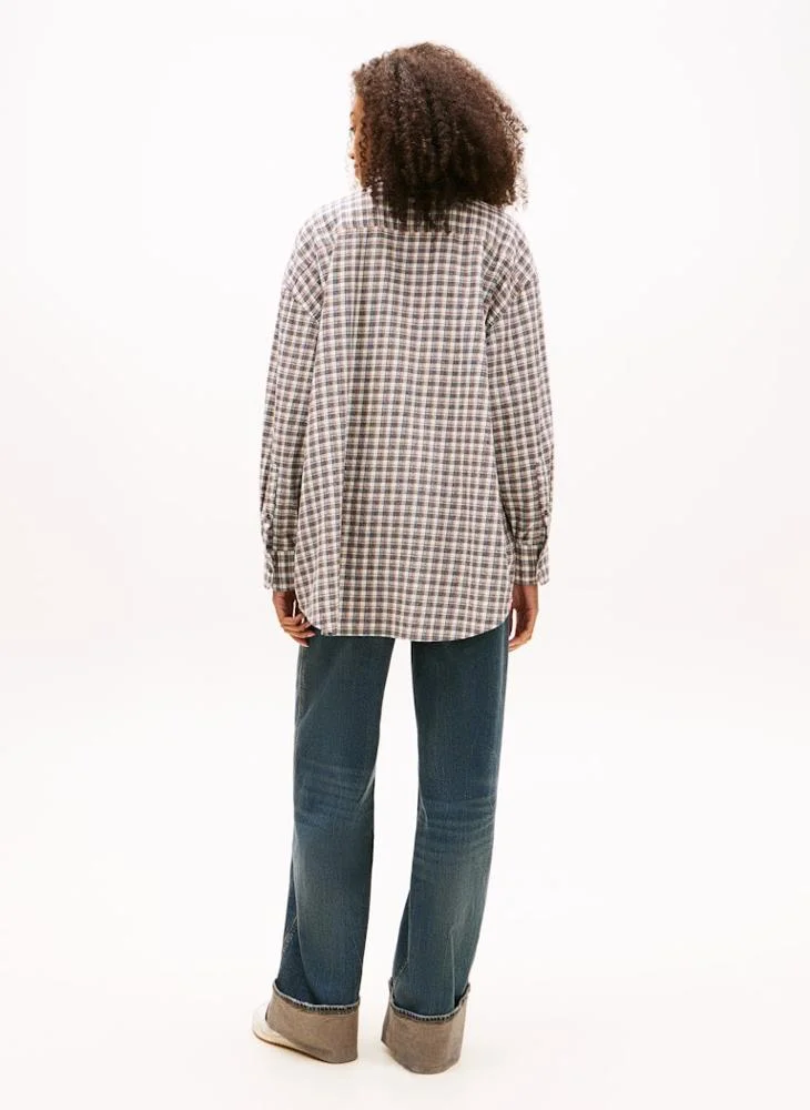 TOMMY JEANS Checked Long Sleeve Shirt