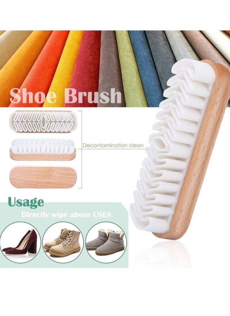 ماركة غير محددة Crepe Wood Brush for Cleaning Suede Boots and Nubuck Leather Shoes  - Image 3