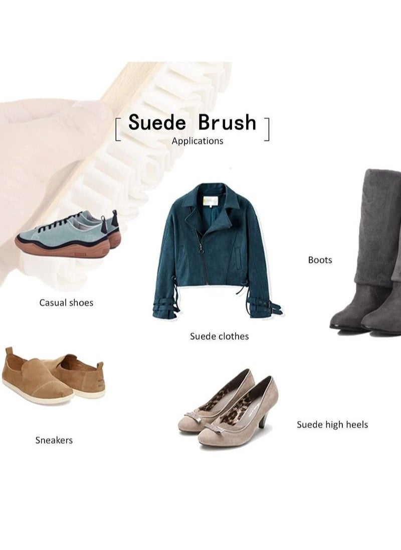 ماركة غير محددة Crepe Wood Brush for Cleaning Suede Boots and Nubuck Leather Shoes  - Image 2