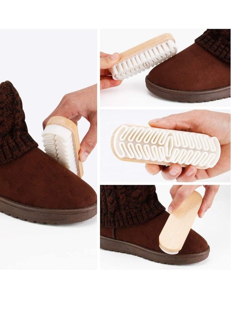 ماركة غير محددة Crepe Wood Brush for Cleaning Suede Boots and Nubuck Leather Shoes  - Image 5