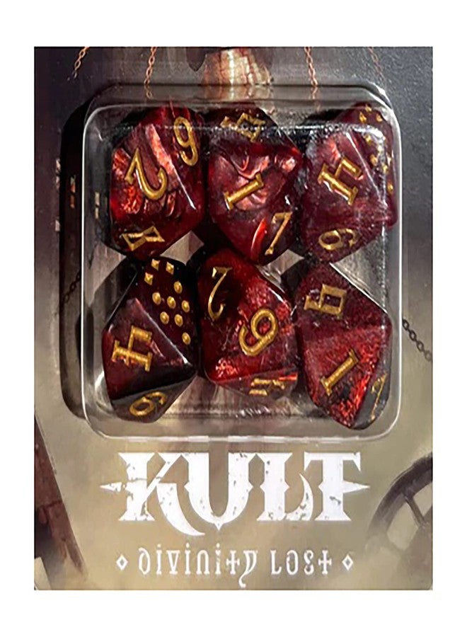 Modiphius Impressions Kult: Divinity Lost: Dice Set (Inferno Edition) - 6 Piece Dice Set - Image 3