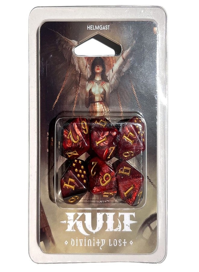 Modiphius Impressions Kult: Divinity Lost: Dice Set (Inferno Edition) - 6 Piece Dice Set - Image 1