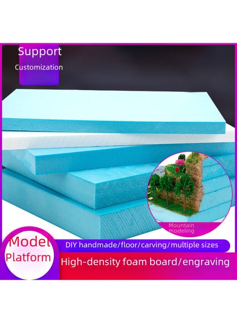 Blue White Foam Board Landscape Blocks Baseplate For Model Building Materials Scenery Construction Blocks Diy Model Making-Color:Custom Size