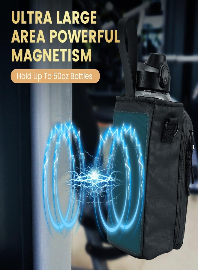 Balency Magnetic Gym Bag for Men, Magnetic Gym Water Bottle Bag, Water Bottle Holder with Phone Pockets, Powerful Magnet Gym Pouch, Magnet Crossbody Bags, Gym Accessories for Women - Image 3