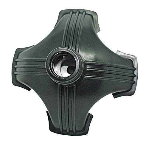 RMS Cane Tip - Self Standing Quad Base Replacement for Most Walking Canes, Walking Sticks, Folding Canes or Offset Quad Pod or Tripod Canes - 4 Prong Rubber Cane Foot Pad (Black) - Image 1