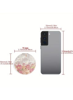 Rozino Compact Flower Mirror For Women, Round Mini Pocket Makeup Mirror For Purse, Cute Floral Portable Folding Travel Mirror  - Image 4