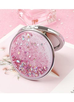 Rozino Compact Flower Mirror For Women, Round Mini Pocket Makeup Mirror For Purse, Cute Floral Portable Folding Travel Mirror  - Image 3