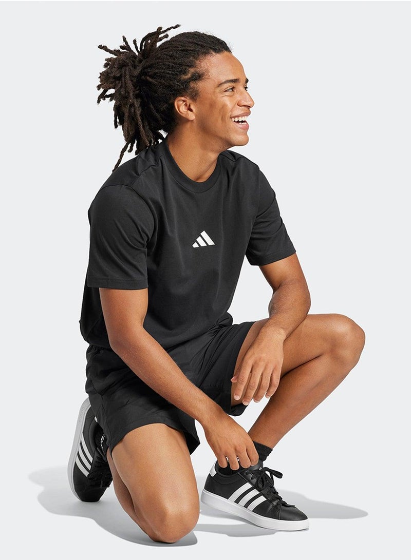 Adidas Essentials Small Logo Single Jersey Tee - Image 5