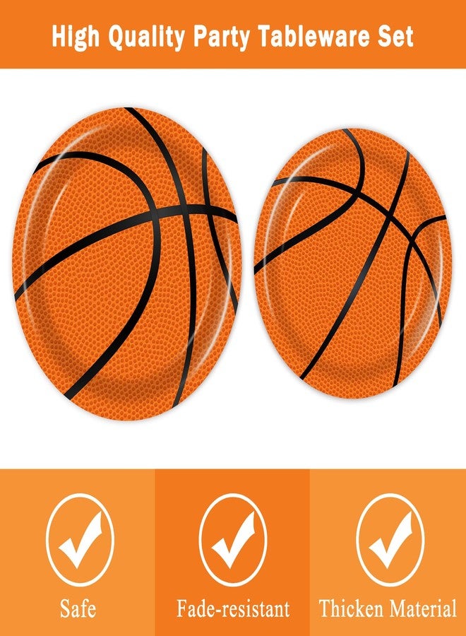 BQK 96 Pcs Basketball Plates & Napkins - Party Supplies, Birthday Decorations, Party Favors for Kids - Image 4