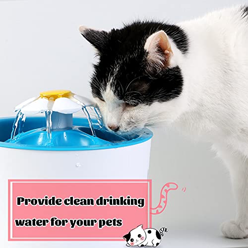 Tuanse 8 Pieces Cat Pet Water Fountain Filters Replacement Round Filter Foam for Pet Cat Drink Water Sponge Filter Replacement for 2. 5 L/84 oz 2. 2 L/ 74 oz Stainless Steel Dog Fountain - Image 4