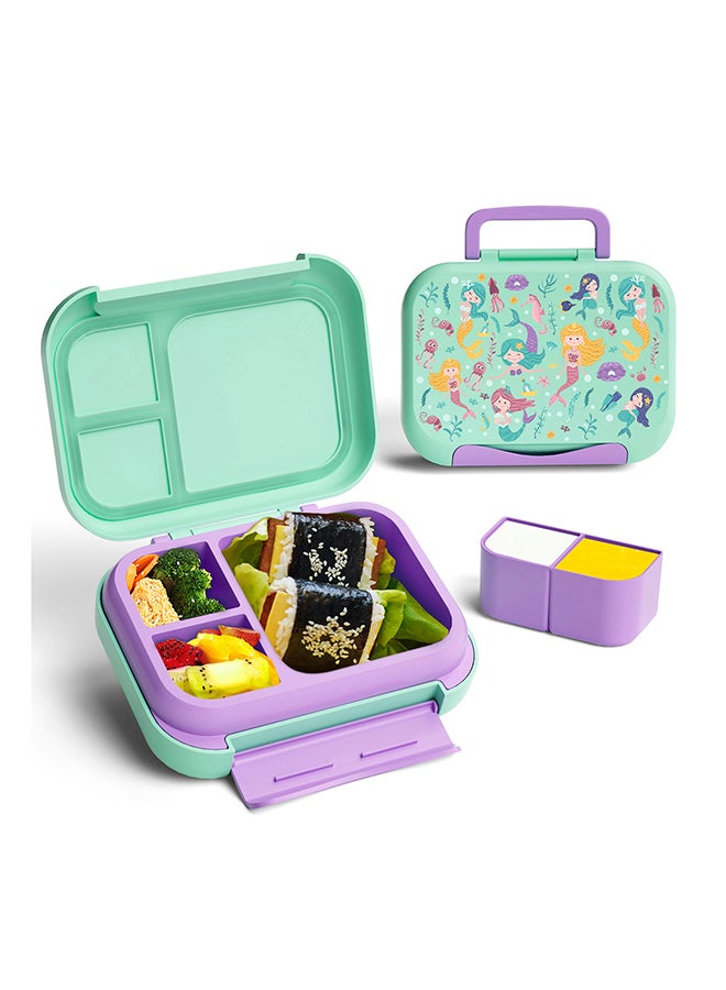 Moon Bentoza Kids Lunch Box –  Leak-Proof Compartments, Microwave Safe, for Toddlers Ages 3yrs+   Mermaid - Image 2