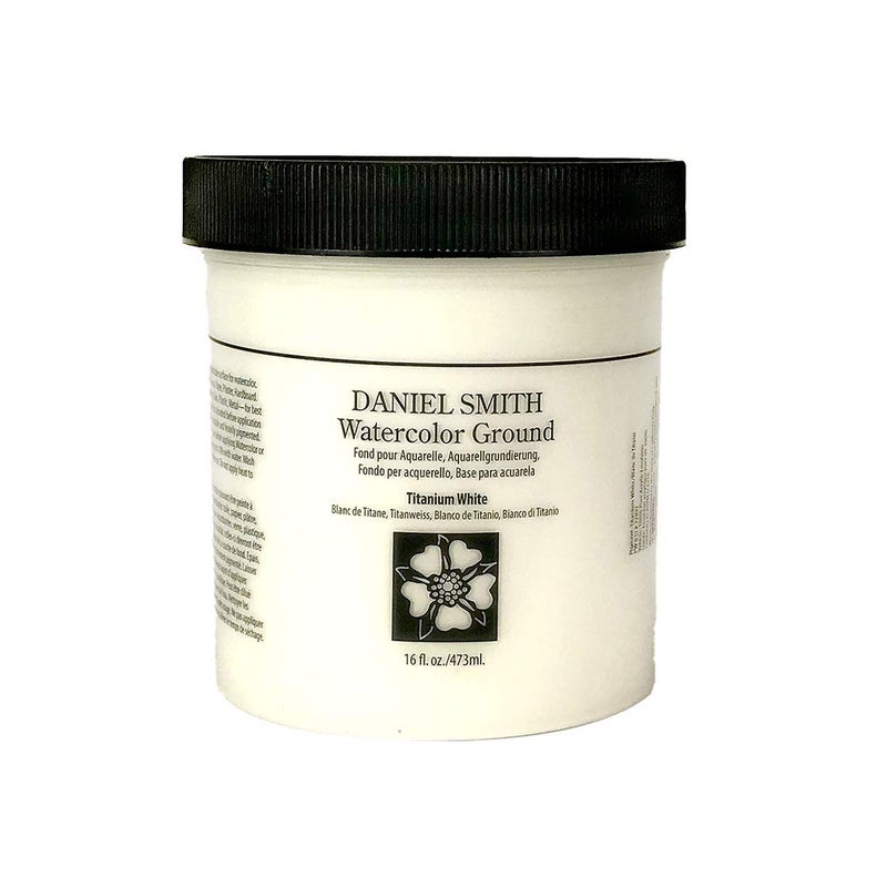DANIEL SMITH Watercolor Ground 16oz Jar, Titanium White, 284055001 , Beige - Image 5