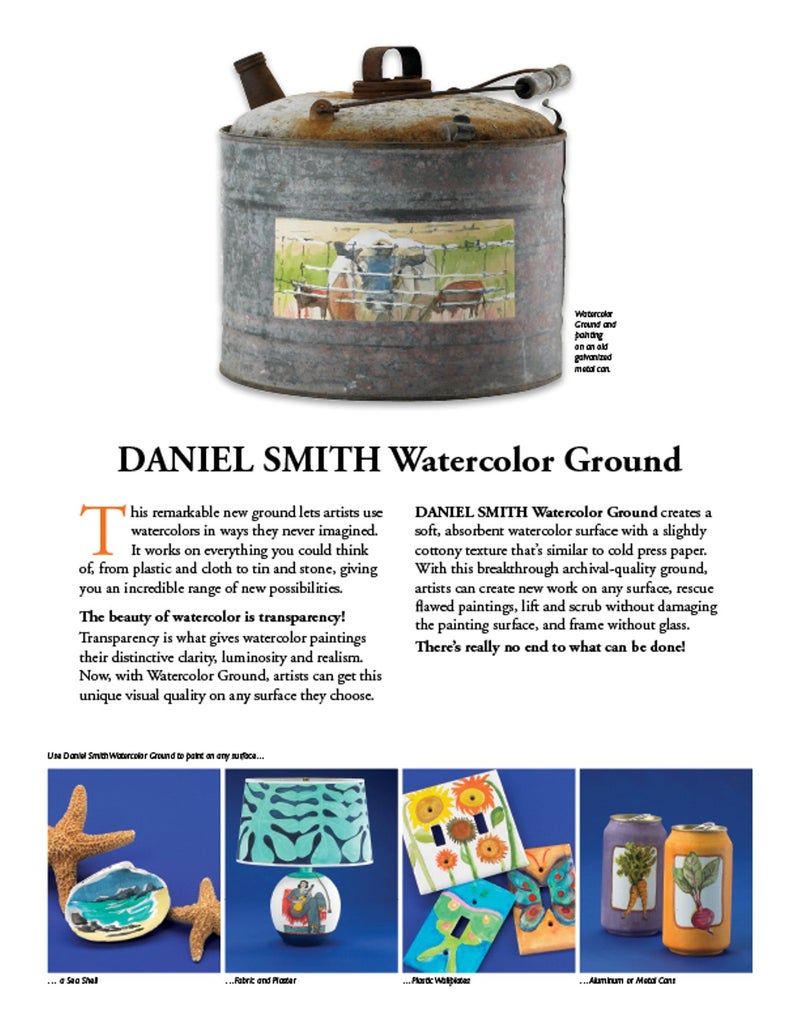 DANIEL SMITH Watercolor Ground 16oz Jar, Titanium White, 284055001 , Beige - Image 4