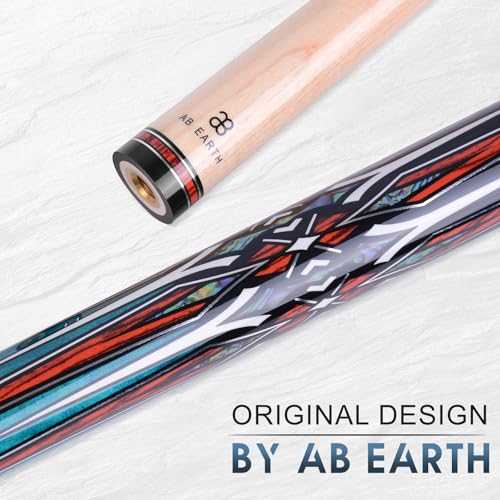AB Earth 36 Inch 42 Inch 48 Inch Short Pool Cue Stick for Kids Canadian Maple Billiard Cues for Tight Spaces Blue 48 - Image 3