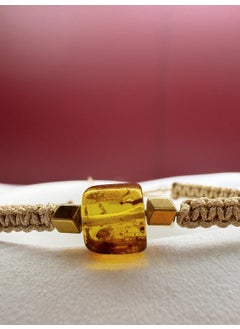 Kehribar Point Cube Model Modern Amber Bracelet  - Image 1