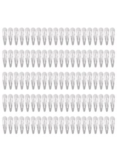 Lawie Lawie 100 Pack 6 CM Silver Blank Snap Metal Hair Clips 25 Inch Small Plain Base Hair Barrettes Gray Hair Pins Thin Fine Bang Hair Grips Arts and Crafts DIY Hair Accessories Bulk for Women Girls Kids 