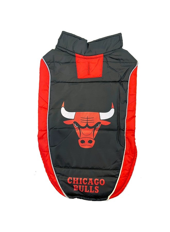 Pets First NBA Chicago Bulls Puffer Vest for Dogs & Cats, Size Small. Warm, Cozy, and Waterproof Dog Coat, for Small and Large Dogs/Cats. Best NBA Licensed PET Warming Sports Jacket - Image 1