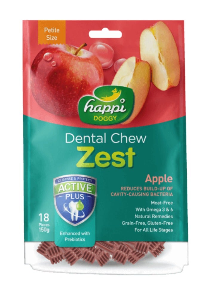 Generic Happi Doggy Dental Chew Zest-Apple-2.5" (18 pieces)-150g  - Image 1
