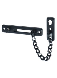 KASTWAVE Stainless Steel Chain Door Guard with Spring Anti-Theft Press Lock, Punch Free Door Chain Lock, Bedroom Home Apartment Hotel Security Door Sliding Safety Chain Lock Stainless Steel Easy Installation  - Image 1
