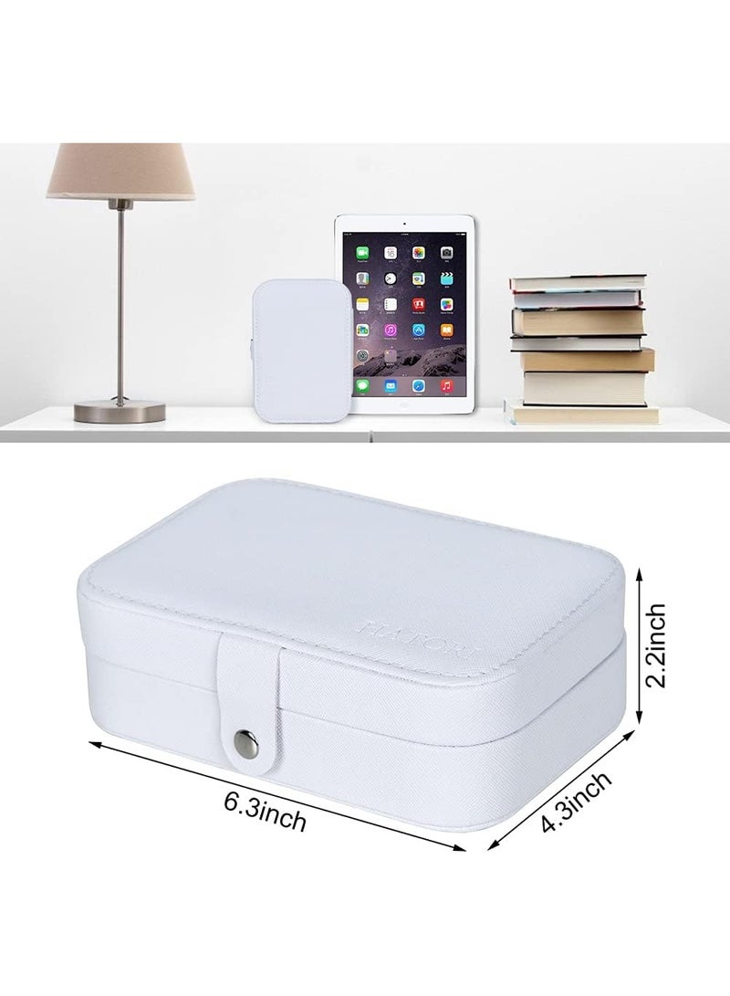 Travel Jewelry Box for Women & Girls – Double Layer PU Leather Jewelry Organizer with Mirror | Portable Mini Jewelry Case for Rings, Necklaces, Bracelets & Earrings, Compact Jewelry Storage Box, Bridesmaid Gift, Travel Jewelry Organizer, PU Leather Jewelry Case, Jewelry Holder - Image 4