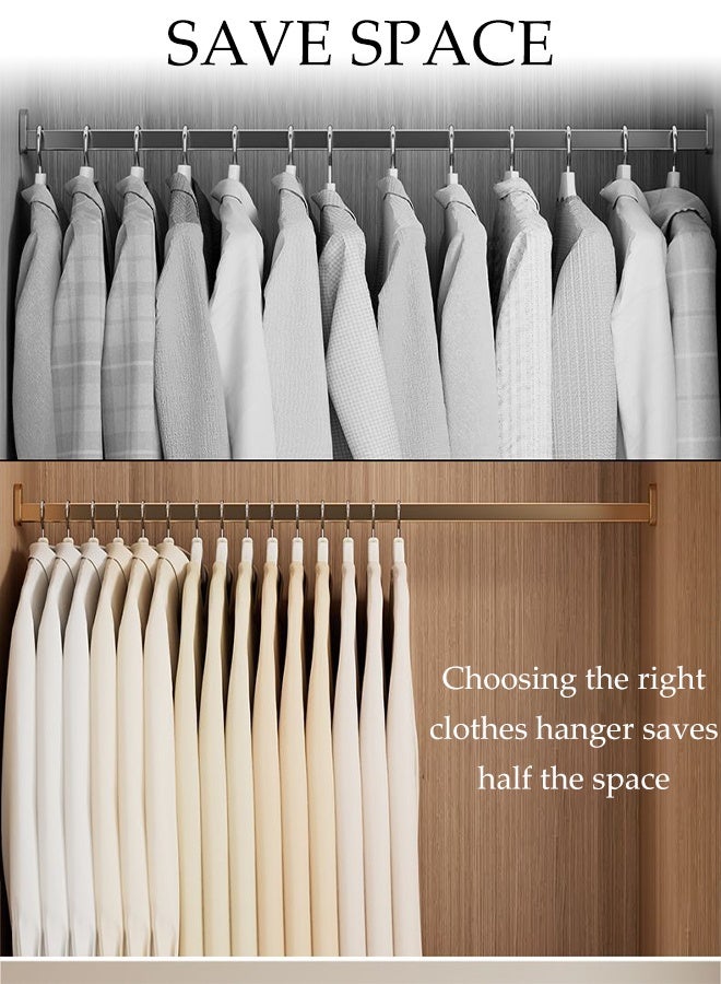 DUNISO 10pcs Flocking Clothes Hangers with Clips 360°Swivel Hook Non-slip Felt Trousers Hangers with Non-Slip Notches Non Marking Clothes Hanger Set Space-Saving Clothes Hangers for Shirts, Pants, Dresses, Skirts, Coats - Image 3
