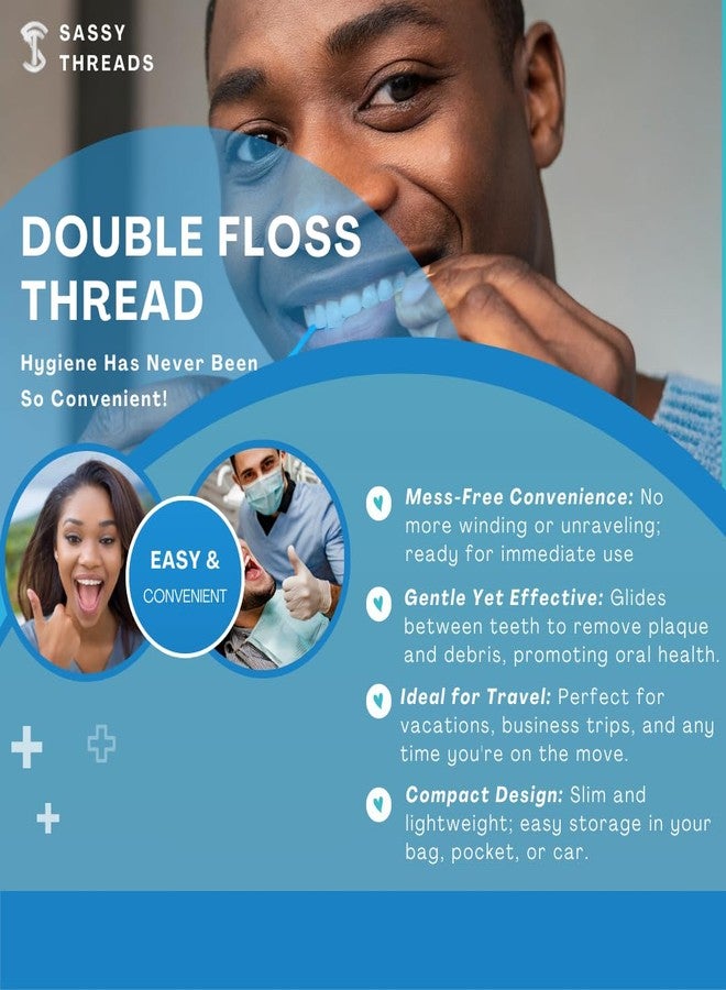 St 3-in-1 Complete Dental Care Set: Double Thread Floss Picks, Toothpicks, and Tongue Scraper - Your Oral Hygiene Solution with Disposable Floss Sticks for On The Go or Travel (3 - Image 4