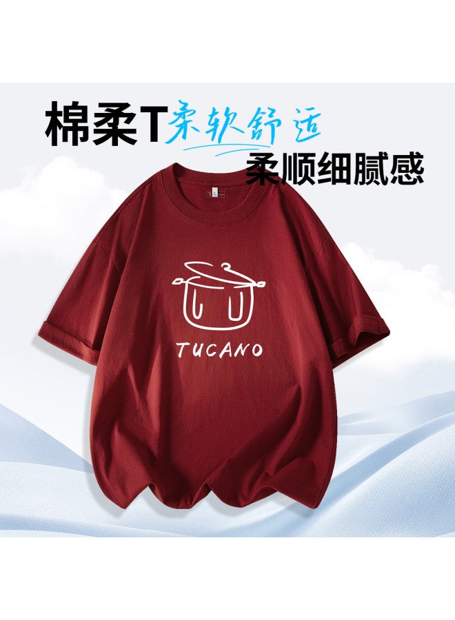 Tucano Trendy Short Sleeve T-shirt Men's Summer 2025 New American Style Pure Cotton Couple Casual Loose Fit Men's Top - Image 2