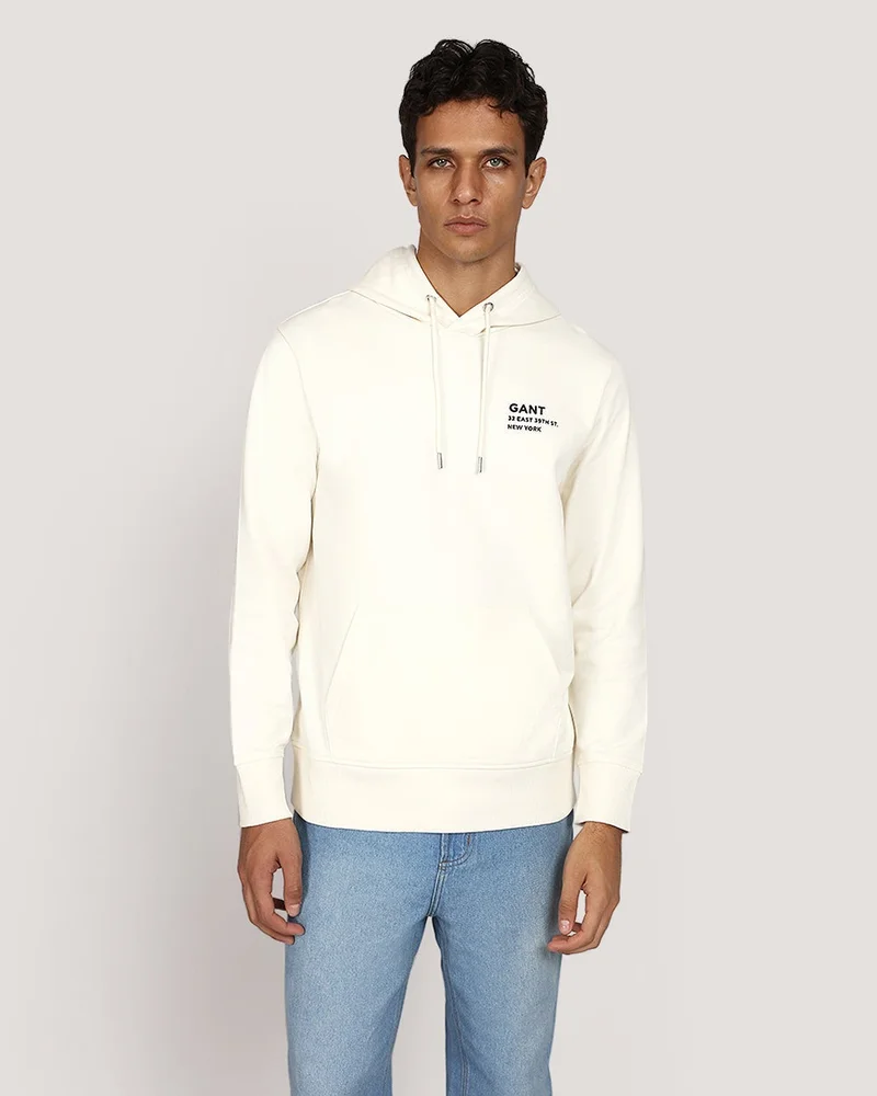 GANT Small Graphic Sweat Hoodie - White