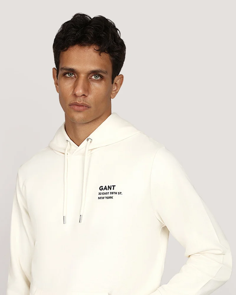 GANT  Small Graphic Sweat Hoodie - White for Men | Best Price UAE