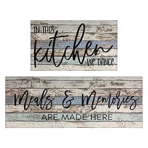 wyoansfhd Farmhouse Kitchen Rug Sets of 2 Piece Non Slip Kitchen Rugs and Mats Washable Kitchen Mats for Kitchen Floor Mat Carpet Runner Rugs for Hallway Laundry Decor 17x3017x47 - Image 1