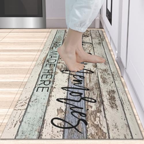 wyoansfhd Farmhouse Kitchen Rug Sets of 2 Piece Non Slip Kitchen Rugs and Mats Washable Kitchen Mats for Kitchen Floor Mat Carpet Runner Rugs for Hallway Laundry Decor 17x3017x47 - Image 3