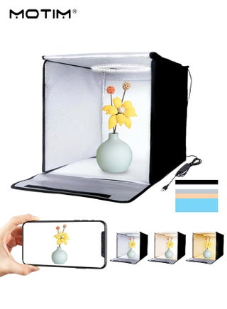 40cm/15.8 inch Foldable Photography LED Photo Studio Box & Light box  5500K, Dimmable Light, USB Studio Shooting Tent Box Kit with 3 Modes, 5 Color Backdrops - pzsku/ZF0911652CF59FE5D0C2DZ/45/_/1739526765/90759a99-a372-4868-9824-52c074f5e502