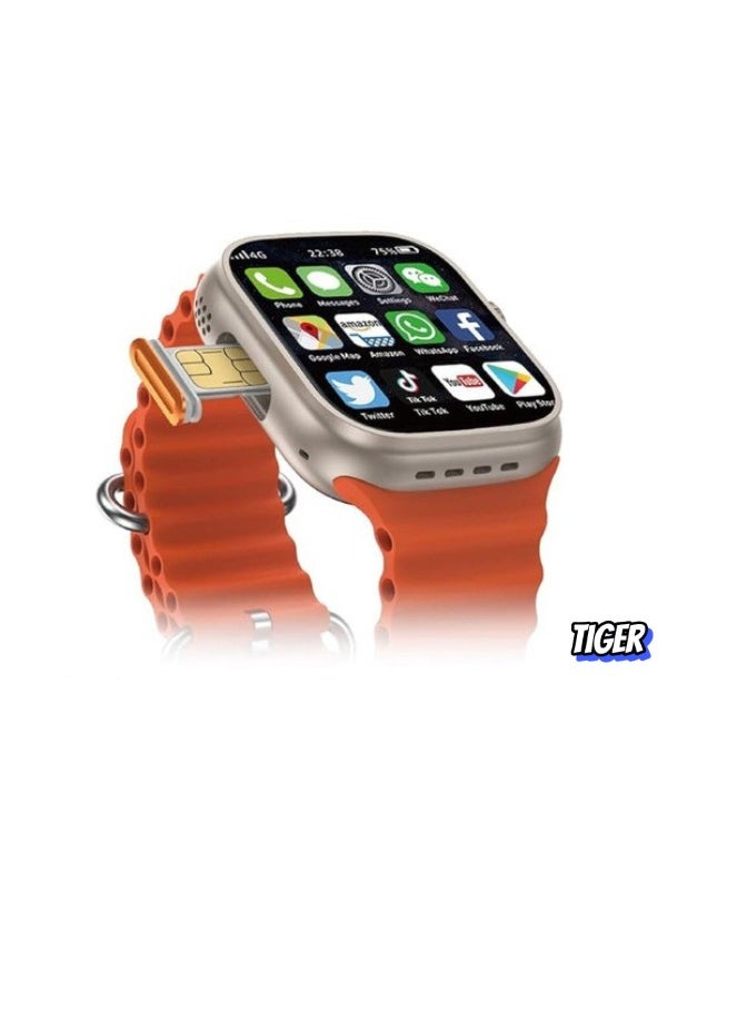 TIGER 5G Android Smart Watch TU94 with SIM Card Slot, Multi-App Compatibility, Dual Straps – Perfect for Men and Women – Fitness Tracker, Heart Rate Monitor, GPS, 1.78" HD Display, Long Battery Life, Waterproof, Bluetooth Connectivity – The Ultimate Smartwatch for Active Lifestyles - Image 2