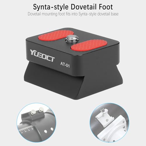 YUEOCT Video Camera DSLR Metal Adapter Mount with 1/4" Mounting Screw for Optical Telescope Finderscope Finder Scope Dovetail Base Shoe Bracket Sky Astrophotography - Image 2