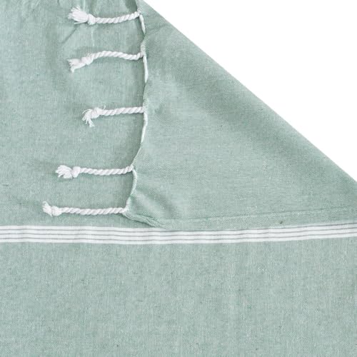 Värde Handmade Double Bedsheet 210 TC | Without Pillow Cover | Handloom Cotton Bedsheets for Double Bed | Double Bedsheet for Summer (Size 90X100 Inches, 7.5 x 8.3 Feet (Sea Green, Double Bed) - Image 5