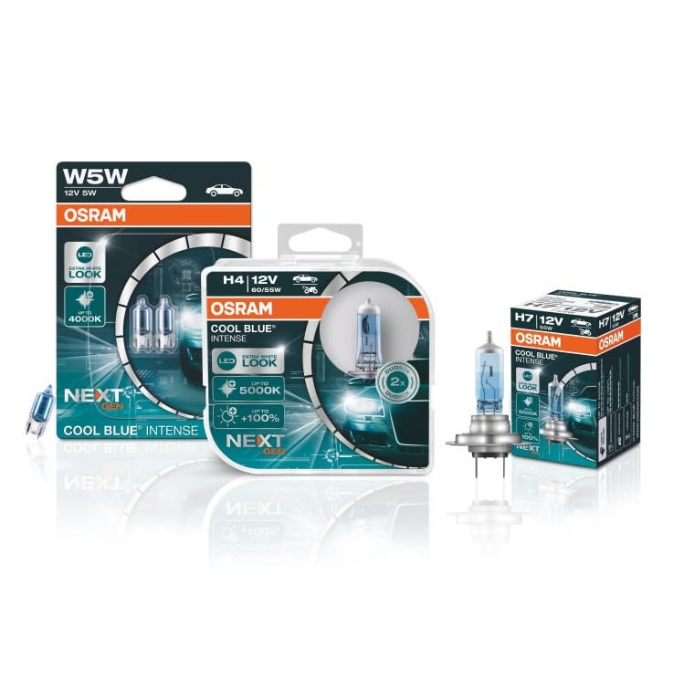Osram OSRAM COOL BLUE INTENSE H7, +100% more brightness, up to 5,000K, halogen headlight lamp, LED look, duo box (2 lamps), 64210CBN-HCB  - Image 4