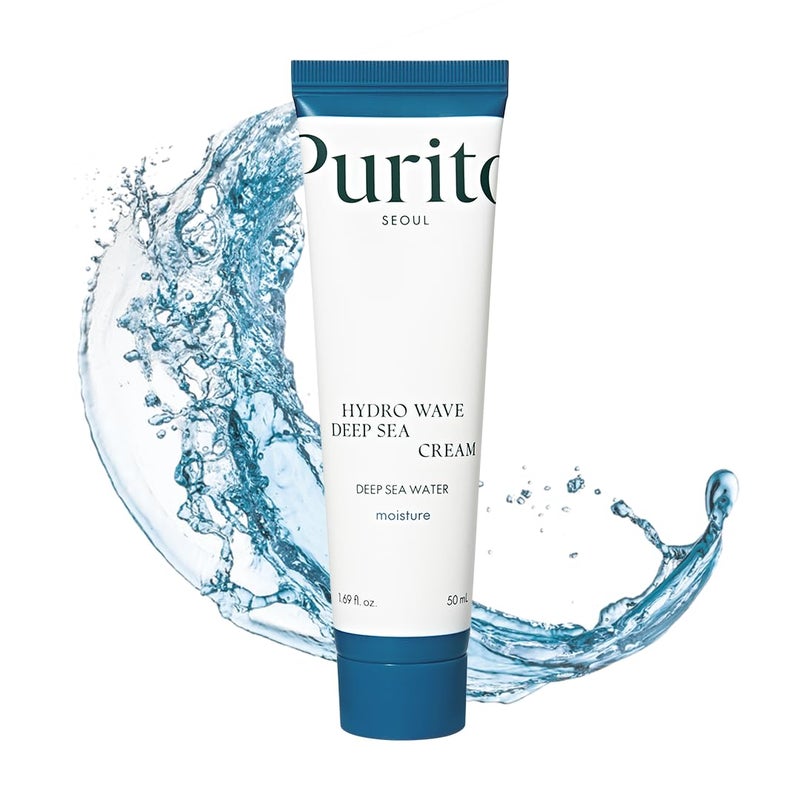 PURITO Deep Sea Cream, Hydration, Lightweight, for All Skin Types, Daily Face Moisturizer, Vegan & Cruelty-Free, Korean Skin Care, 50ml 1.69fl.oz - Image 1