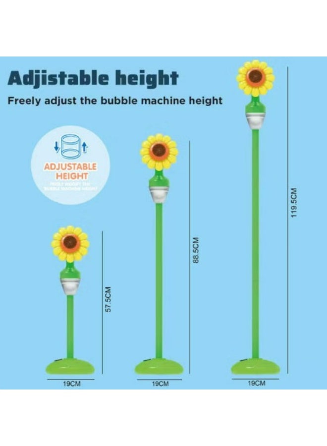 Sunflower Automatic Bubble Machine for Kids with Adjustable Stand – Outdoor Bubble Blower Toy for Garden & Party Fun - Image 5