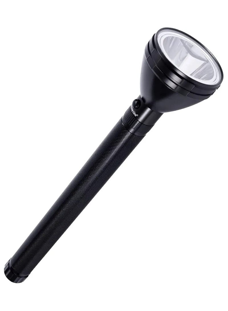 سترونج لايت مصباح يدوي LED قوي وقابل لإعادة الشحن SRL6900LED من Strong Lite بمدى شعاع يبلغ 4000 متر، وجسم من الألومنيوم المتين، وحزام كتف، ومفتاح تشغيل/إيقاف دوار - مثالي للاستخدام المنزلي والخارجي وفي حالات الطوارئ - Image 1