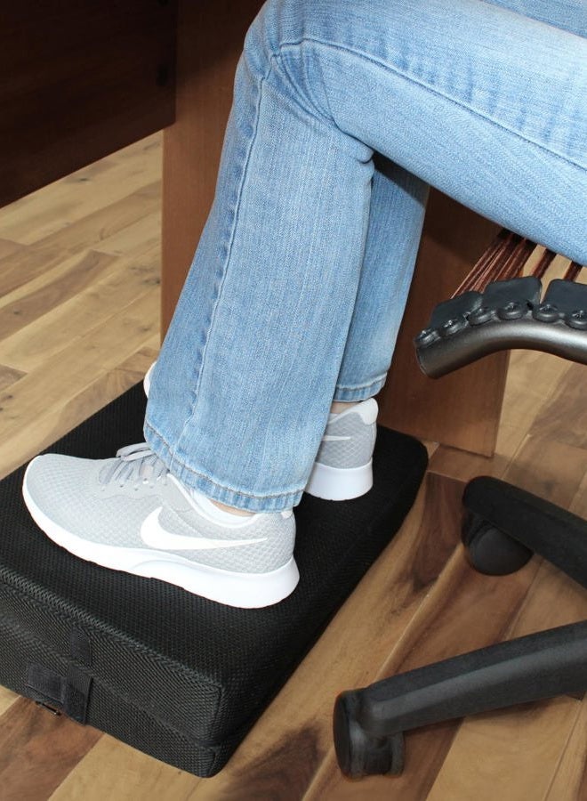 InteVision 4-in-1 Footrest for Added Height - Premium Foam Foot Cushion Works Great for Under Desk or bar - Will not Slide on Any Surface - Image 1