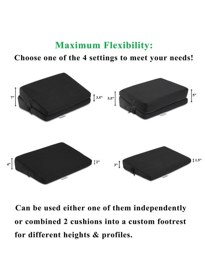 InteVision 4-in-1 Footrest for Added Height - Premium Foam Foot Cushion Works Great for Under Desk or bar - Will not Slide on Any Surface - Image 4