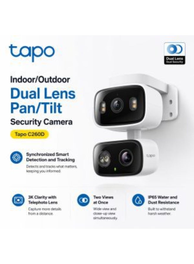 Tapo C240D Dual Lens Pan Tilt Security Camera Indoor Outdoor - Image 2