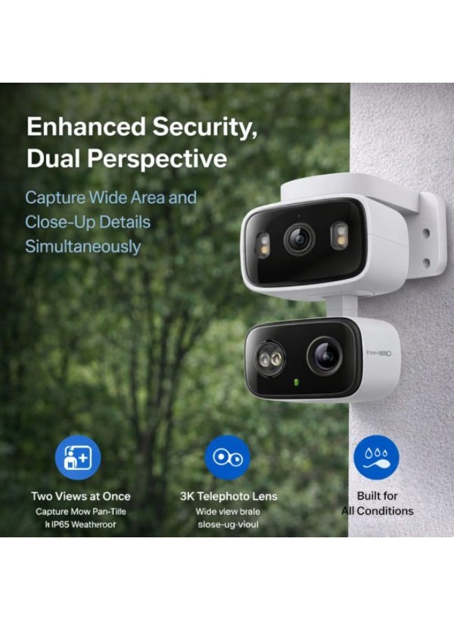 Tapo C240D Dual Lens Pan Tilt Security Camera Indoor Outdoor - Image 1